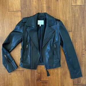 JOIE Leolani Black Leather Jacket
